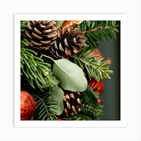 Christmas Wreath 1 Art Print