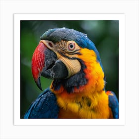 Parrot In The Rain Art Print