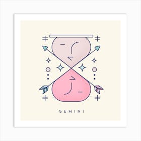 Gemini Square Art Print