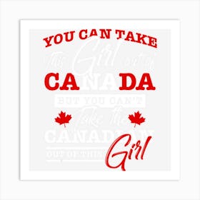 Canadian Girl Women Gifts Maple Leaf Canada Art Print