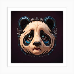 Panda Head Art Print