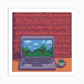 Pixel Art 45 Art Print