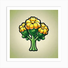 Florets Of Broccoli 35 Art Print