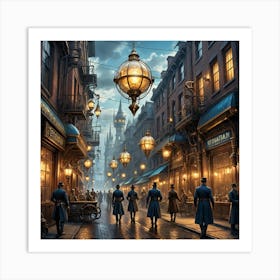 City In The Dark Art Print