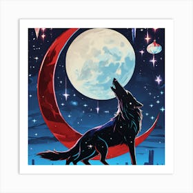 Howling Wolf Art Print