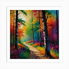 Colorful Nature Painting Art Print 0 Art Print