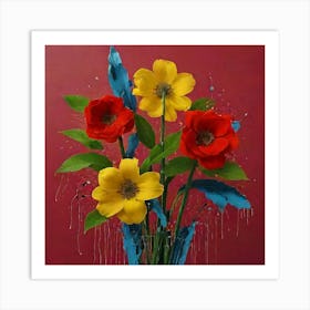 Flowers In A Vase 6 Art Print