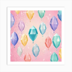 Colorful Diamonds 1 Art Print