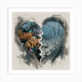 Heart Of Coral Reefs Art Print