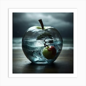 Apple In Water Art Print