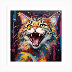 Scream Cat Art Print