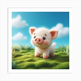 Amigurumi, wild pig Art Print