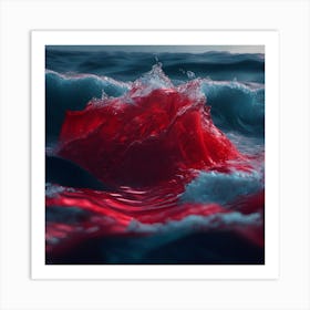 Red Ocean Art Print