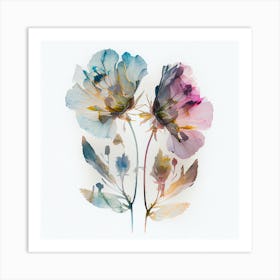 Watercolor Flower Abstract 25 Art Print