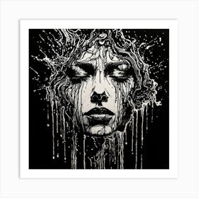 Woman'S Face Art Print