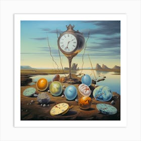 Magic021 The Persistence Of Memory Salvador Dali With Easter Art Print