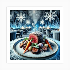 An Exquisite Dish Called Tundra Roast, Featuring Art Print