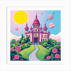 Pink Castle 1 Art Print