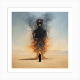 Skeleton In The Desert Art Print