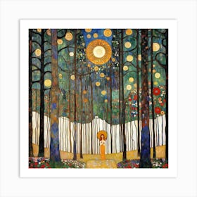 Klimt'S Forest 2 Art Print