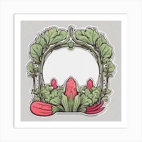 Vegetable Frame 6 Art Print