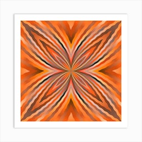 Abstract Orange Flower Art Print