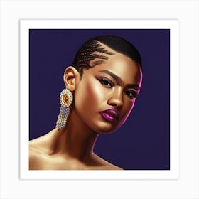 Portrait Of African Woman Art Print