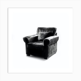 Black Leather Chair Art Print