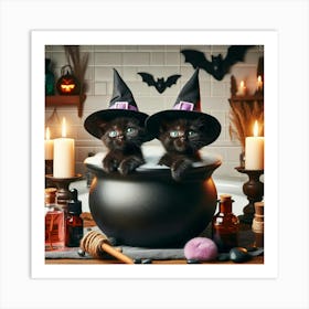 Witches In A Cauldron Art Print