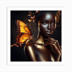 Black Butterfly 3 Art Print