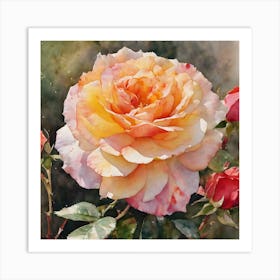 Grandiflora Rose 1 Art Print