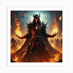 Pyromancer Alaric Blaze Art Print