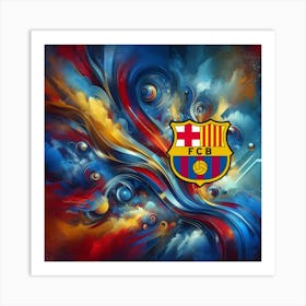 FC Barcelona Logo Wall Art 7 Art Print