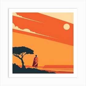 Sunset In Kenya 1 Art Print