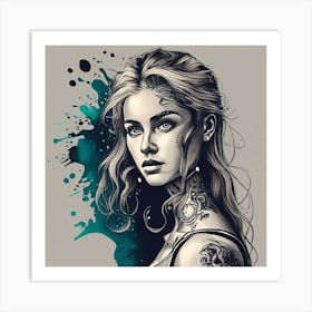 Vektor Create An Exquisite Ink Painting On White 2 Art Print