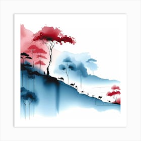 Asian Landscape Painting 18 Art Print