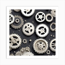 Gears Stock Videos & Royalty-Free Footage Art Print