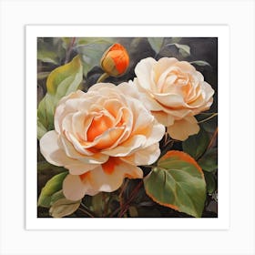 Two Roses Art Print