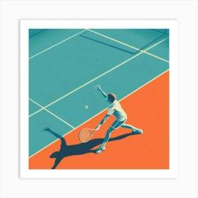 A Tennis Tournament Minimal Illustration 1718671374 2 Art Print