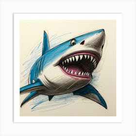 Great White Shark 1 Art Print