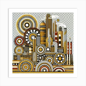 Abstract City Canvas Print Art Print