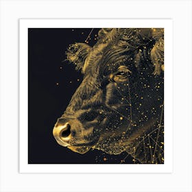 Bull Head 5 Art Print