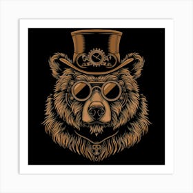 Steampunk Bear 35 Art Print