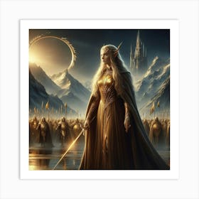 Elvan queen inspired by LOTR Art Print