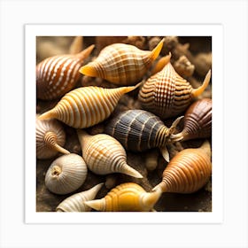 Shells On Sand Art Print