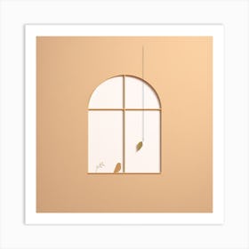 Birds and leaves and the Window 10 Art Print