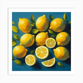 Fresh Lemons In The Kitchen Art Print