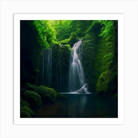 Waterfall In The Forest Art Print