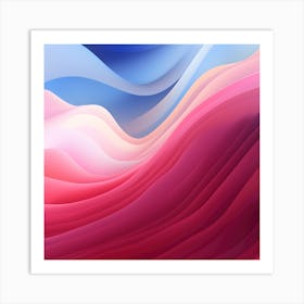 Abstract Synthwave Gradient Landscape Art Print