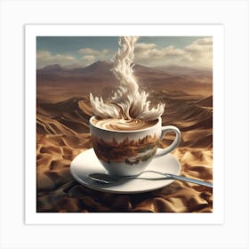 Coffee In The Desert 1 Art Print